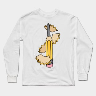 Sharpened Pencil Illustration Long Sleeve T-Shirt